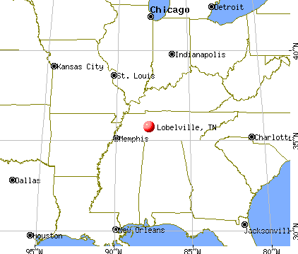 Lobelville, Tennessee map