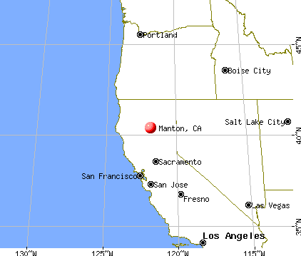 Manton, California map