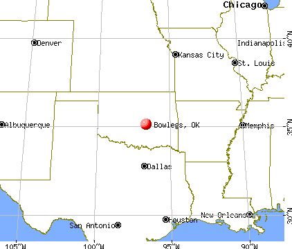 Bowlegs, Oklahoma map