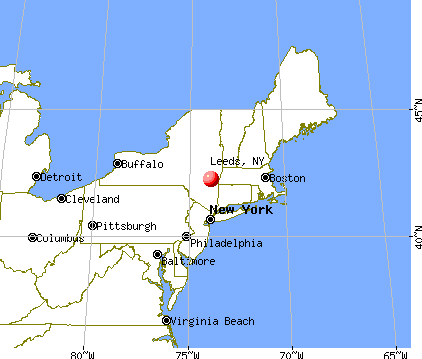 Leeds, New York map