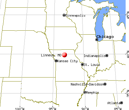 Linneus, Missouri map