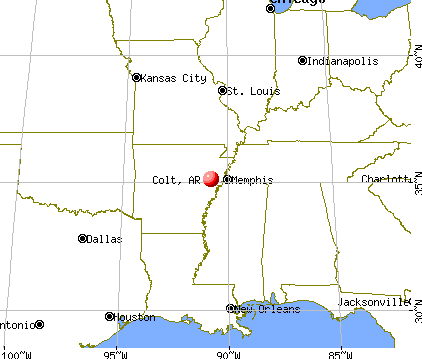 Colt, Arkansas map