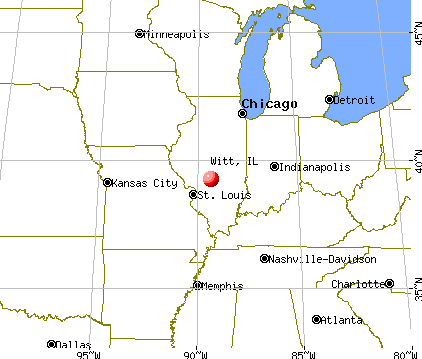 Witt, Illinois map