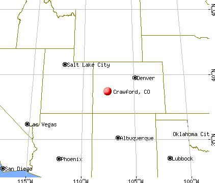 Crawford, Colorado map
