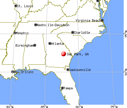 Oak Park, Georgia map