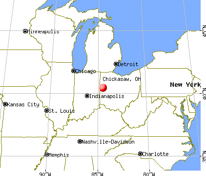Chickasaw, Ohio map