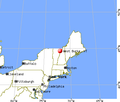 West Burke, Vermont map