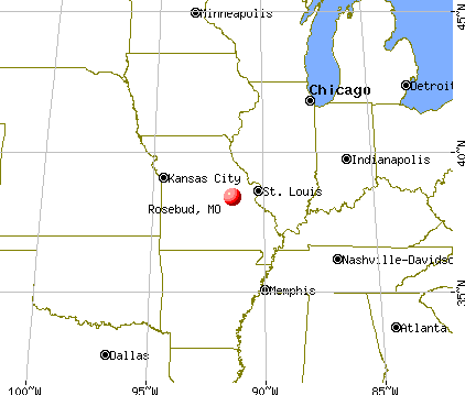 Rosebud, Missouri map