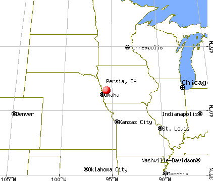 Persia, Iowa map