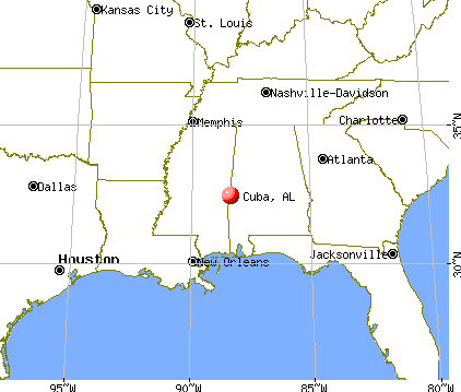 Cuba, Alabama map