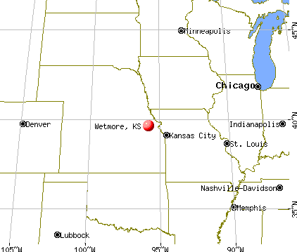 Wetmore, Kansas map