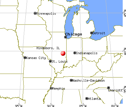 Hindsboro, Illinois map