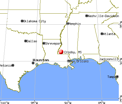 Crosby, Mississippi map