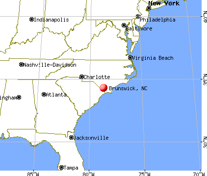 Brunswick, North Carolina map