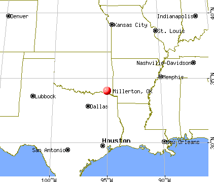 Millerton, Oklahoma map