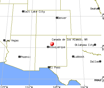 Canada de los Alamos, New Mexico map