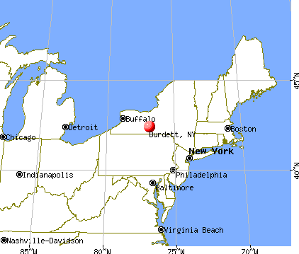 Burdett, New York map
