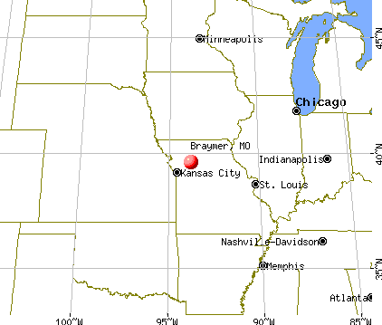 Braymer, Missouri map