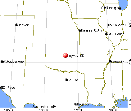 Agra, Oklahoma map