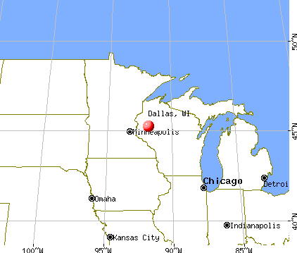 Dallas, Wisconsin map