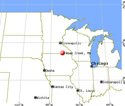 Rose Creek, Minnesota map