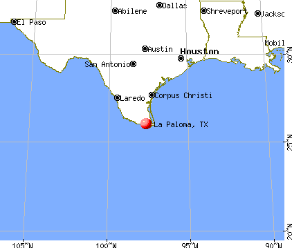 La Paloma, Texas map
