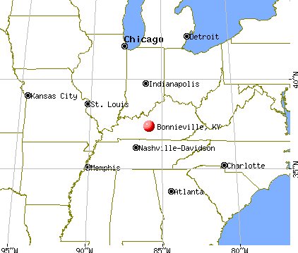 Bonnieville, Kentucky map