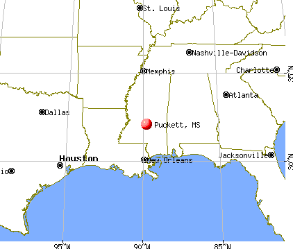 Puckett, Mississippi map