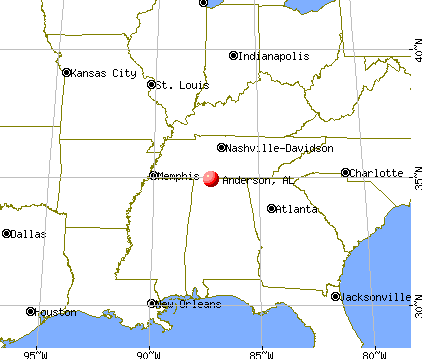 Anderson, Alabama map