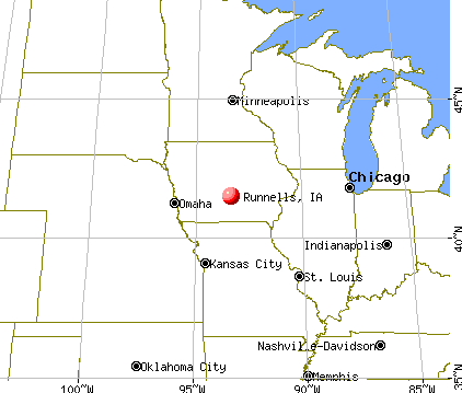 Runnells, Iowa map