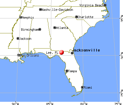 Lee, Florida map