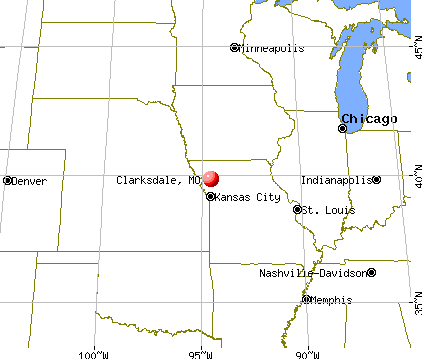 Clarksdale, Missouri map