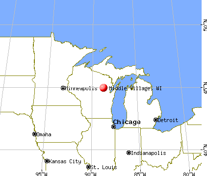Middle Village, Wisconsin map
