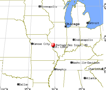 Portage Des Sioux, Missouri map
