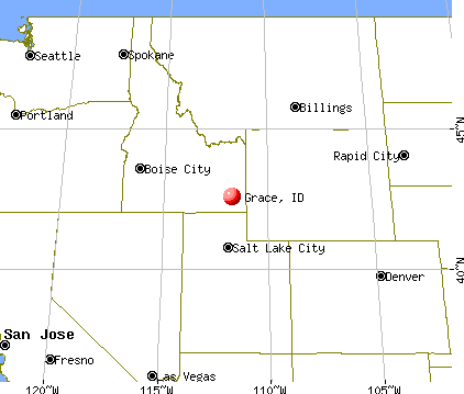 Grace, Idaho map
