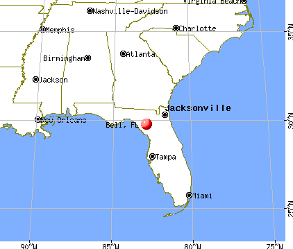 Bell, Florida map