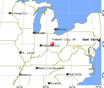 Tremont City, Ohio map