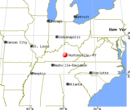 Hustonville, Kentucky map