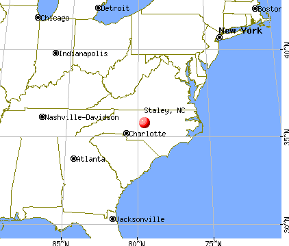 Staley, North Carolina map