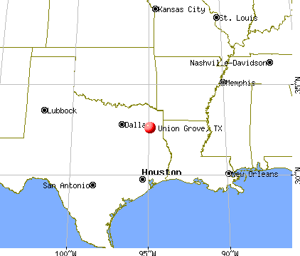 Union Grove, Texas map