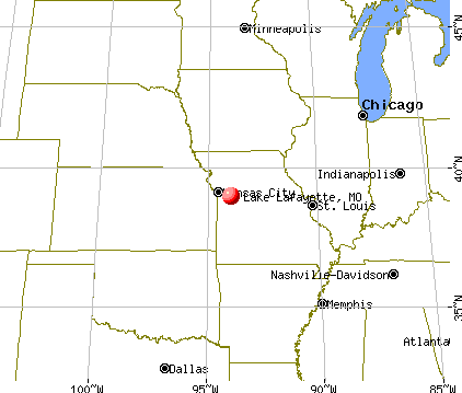 Lake Lafayette, Missouri map