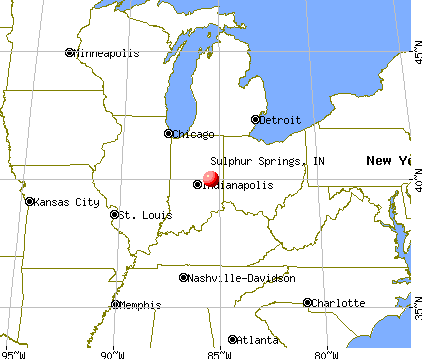 Sulphur Springs, Indiana map