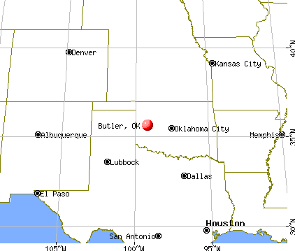 Butler, Oklahoma map