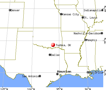 Tushka, Oklahoma map