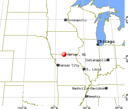 Mercer, Missouri map