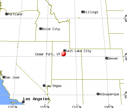 Cedar Fort, Utah map