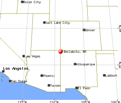 Beclabito, New Mexico map