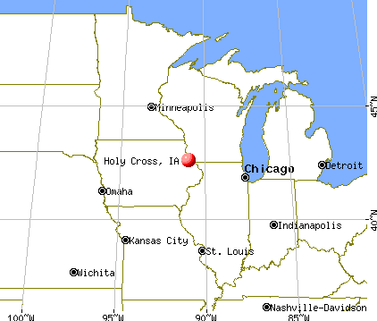 Holy Cross, Iowa map