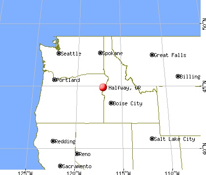 Halfway, Oregon map