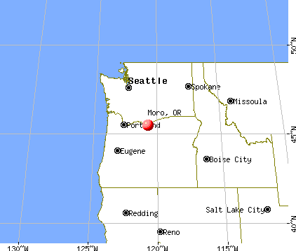 Moro, Oregon map